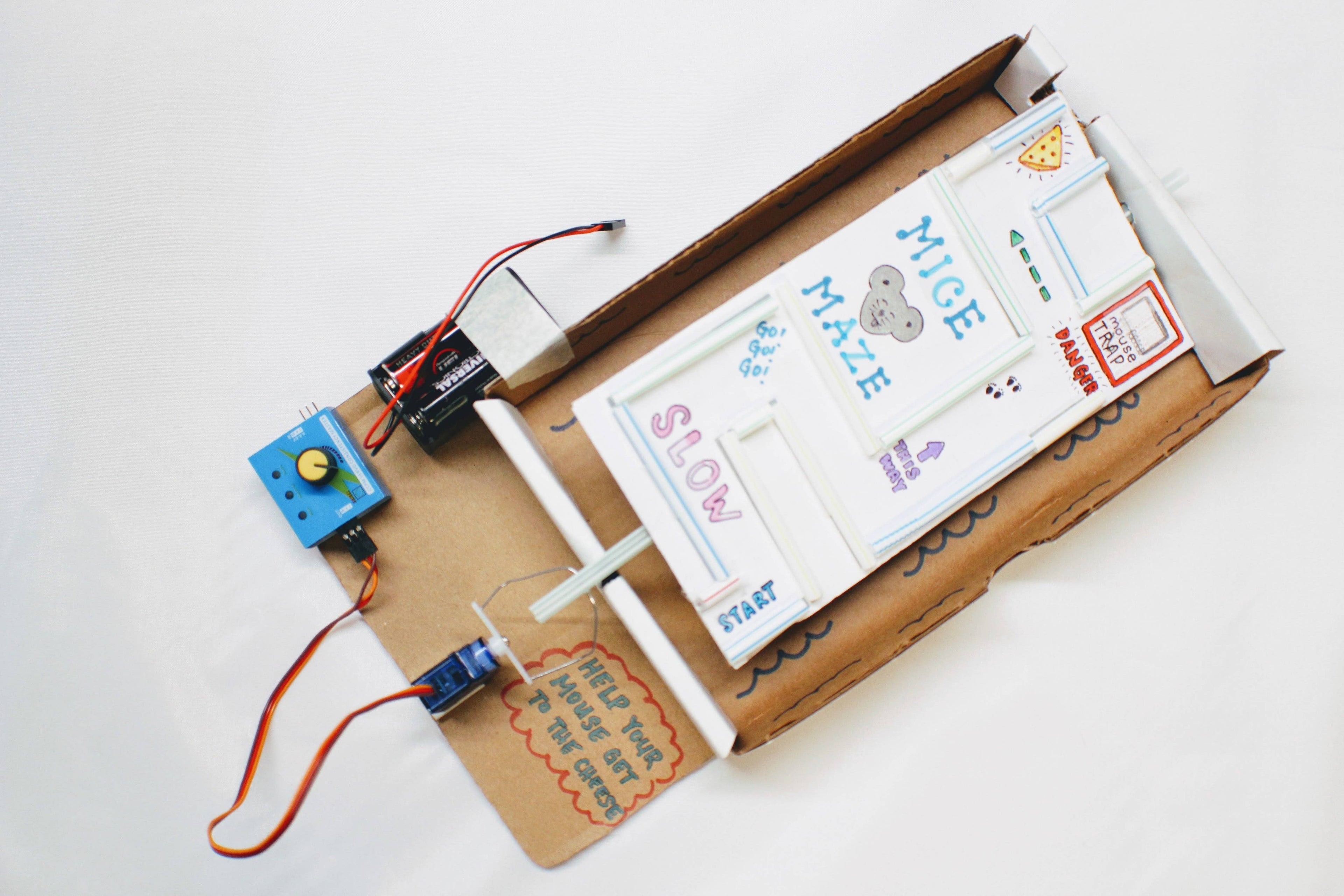 Simple Robot Kit: 2 x Metal Servo Motor Control STEM Craft Robot Kit For Kids  (Ages 6-10)